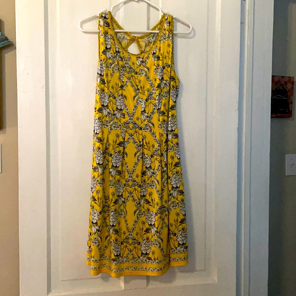 Max Studio Yellow Floral Dress